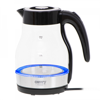 Camry Kettle CR 1300 Electric, 2200 W, 1.7 L, Stainless steel, 360 rotational base, Black