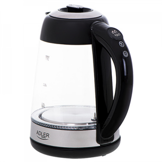 Adler Kettle AD 1285 Electric, 2200 W, 1.7 L, Glass/Stainless steel, 360 rotational base, Grey
