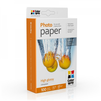 ColorWay Photo Paper PG2601004R Glossy, White, 10 x 15 cm, 260 g/m ColorWay Photo Paper PG2601004R Glossy, White, 10 x 15 cm, 260 g/m