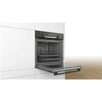 Bosch Oven HRA578BB0S Serie 6 71 L, Built in, Pyrolytic + Hydrolytic, Electronic, Height 59.5 cm, Width 56.8 cm, Black
