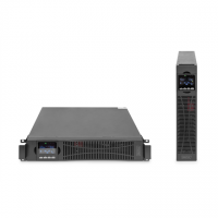 DIGITUS OnLine UPS, rack/tower, 3000VA, 3000W, LCD, 8 x C13, 1 x C19, RS-232, USB, SNMP card (optional), relay card (optional) D
