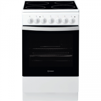INDESIT Cooker IS5V4PHW/E Hob type Vitroceramic, Oven type Electric, White, Width 50 cm, Grilling, 61 L, Depth 60 cm