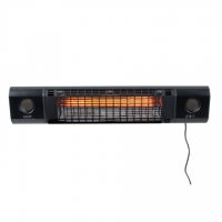 SUNRED Heater SOUND-2000W, Sun and Sound Ultra Wall Infrared, 2000 W, Black
