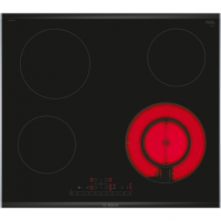 Bosch Hob PKF675FP2E Series 6 Electric, Number of burners/cooking zones 4, DirectSelect, Timer, Black, Made in Germany