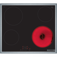 Bosch Hob PKE645BB2E Series 4 Electric, Number of burners/cooking zones 4, Touch, Timer, Black, Made in Germany