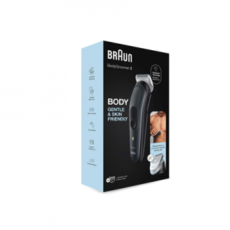 Braun Body Groomer BG3340 Cordless and corded, Operating time (max) 80 min, NiMH, Black/Grey