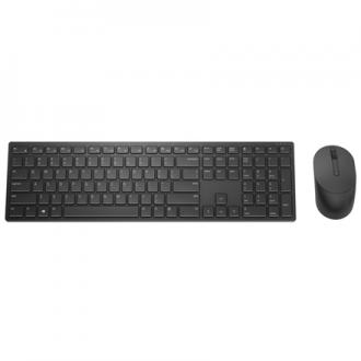 Dell Pro Keyboard and Mouse (RTL BOX) KM5221W Keyboard and Mouse Set, Wireless, Batteries included, US, Black