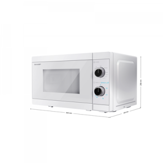 Sharp Microwave Oven with Grill YC-MG01E-C Free standing, 800 W, Grill, Crystal White