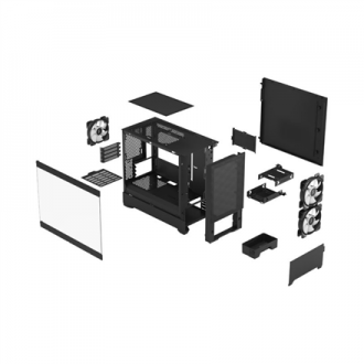 Fractal Design Pop Mini Air RGB Black TG Clear Tint, mATX, Mini ITX, Power supply included No Fractal Design Pop Mini Air RGB Black TG Clear Tint, mATX, Mini ITX, Power supply included No