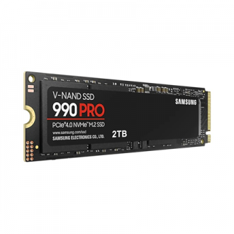 Samsung 990 PRO 2000 GB, SSD form factor M.2 2280, SSD interface PCIe Gen4x4, Write speed 6900 MB/s, Read speed 7450 MB/s