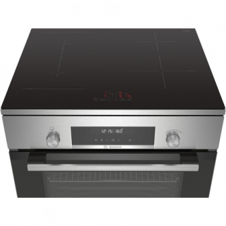 Bosch Cooker HLS79Y351U Series 6 Hob type Induction, Oven type Electric, Stainless Steel, Width 60 cm, Grilling, LCD, 63 L, Dept