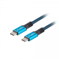 Lanberg USB-C to USB-C Cable, 0.5 m 8K/30Hz, Black/Blue