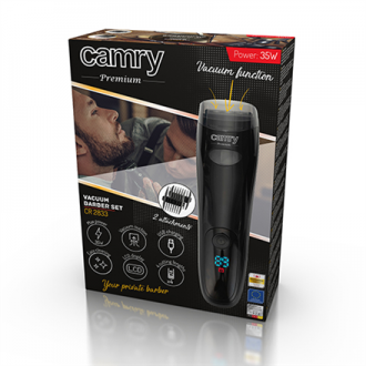 Camry Beard trimmer CR 2833 Cordless, Number of length steps 4, Black