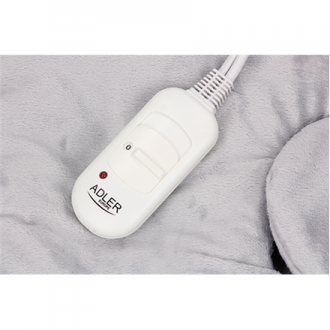 Adler Electric heating pad AD 7403 Number of heating levels 2, Number of persons 1, Washable, Remote control, Grey