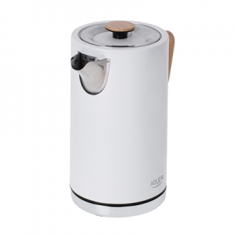 Adler Kettle AD 1347w Electric, 2200 W, 1.5 L, Stainless steel, 360 rotational base, White Adler Kettle AD 1347w Electric, 2200 W, 1.5 L, Stainless steel, 360 rotational base, White