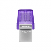 Kingston DataTraveler DT Micro Duo 3C 128 GB, USB Type-C and Type-A, Purple Kingston DataTraveler DT Micro Duo 3C 128 GB, USB Type-C and Type-A, Purple