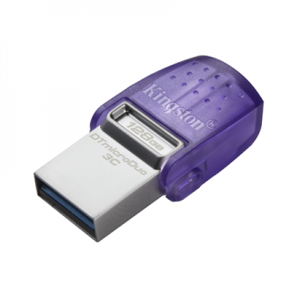 Kingston DataTraveler DT Micro Duo 3C 128 GB, USB Type-C and Type-A, Purple Kingston DataTraveler DT Micro Duo 3C 128 GB, USB Type-C and Type-A, Purple