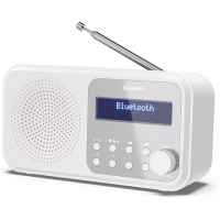 Sharp DR-P420(WH) Tokyo Portable Digital Radio, FM/DAB/DAB+, Bluetooth 5.0, USB or Battery Powered, Snowy White Sharp DR-P420(WH) Tokyo Portable Digital Radio, FM/DAB/DAB+, Bluetooth 5.0, USB or Battery Powered, Snowy White