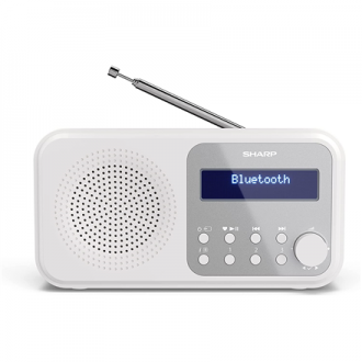 Sharp DR-P420(WH) Tokyo Portable Digital Radio, FM/DAB/DAB+, Bluetooth 5.0, USB or Battery Powered, Snowy White Sharp DR-P420(WH) Tokyo Portable Digital Radio, FM/DAB/DAB+, Bluetooth 5.0, USB or Battery Powered, Snowy White