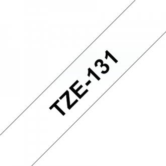 Brother TZe-131 Laminated Tape Black on Clear, TZe, 8 m, 1.2 cm
