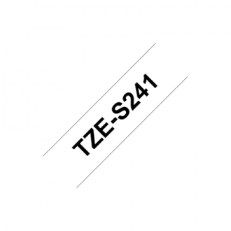 Brother TZe-S241 Strong Adhesive Laminated Tape Black on White, TZe, 8 m, 1.8 cm