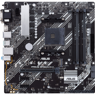 Asus PRIME B450M-A II Memory slots 4, Number of SATA connectors 6 x SATA III, max 128GB, Chipset AMD B, Processor family AMD, Mi