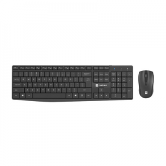 Natec Keyboard and Mouse Squid 2in1 Bundle Keyboard and Mouse Set, Wireless, US, Black