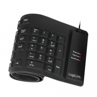 Logilink Flexible waterproof Keyboard USB + PS/2 ID0019A Flexible keyboard, DE, Black Logilink Flexible waterproof Keyboard USB + PS/2 ID0019A Flexible keyboard, DE, Black