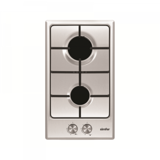 Simfer Hob H3.200.VGRIM Gas, Number of burners/cooking zones 2, Rotary knobs, Stainless steel