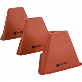 Pure2Improve Triangle Cones Set of 6 Red Pure2Improve Triangle Cones Set of 6 Red