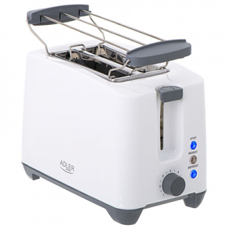 Adler Toaster AD 3216 Power 750 W, Number of slots 2, Housing material Plastic, White Adler Toaster AD 3216 Power 750 W, Number of slots 2, Housing material Plastic, White
