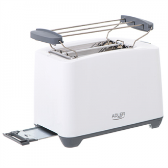 Adler Toaster AD 3216 Power 750 W, Number of slots 2, Housing material Plastic, White Adler Toaster AD 3216 Power 750 W, Number of slots 2, Housing material Plastic, White