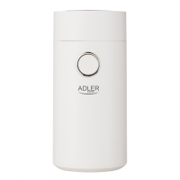 Adler Coffee Mill AD 4446ws 150 W, Coffee beans capacity 75 g, White Adler Coffee Mill AD 4446ws 150 W, Coffee beans capacity 75 g, White