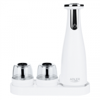 Adler Electric Salt and pepper grinder AD 4449w 7 W, Housing material ABS plastic, Lithium, Matte White