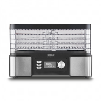 Caso Food Dehydrator DH 450 Power 370-450 W, Number of trays 5, Temperature control, Integrated timer, Black/Stainless Steel Caso Food Dehydrator DH 450 Power 370-450 W, Number of trays 5, Temperature control, Integrated timer, Black/Stainless Steel