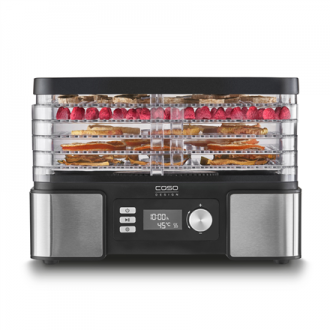 Caso Food Dehydrator DH 450 Power 370-450 W, Number of trays 5, Temperature control, Integrated timer, Black/Stainless Steel Caso Food Dehydrator DH 450 Power 370-450 W, Number of trays 5, Temperature control, Integrated timer, Black/Stainless Steel