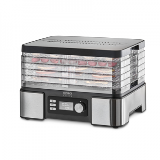 Caso Food Dehydrator DH 450 Power 370-450 W, Number of trays 5, Temperature control, Integrated timer, Black/Stainless Steel Caso Food Dehydrator DH 450 Power 370-450 W, Number of trays 5, Temperature control, Integrated timer, Black/Stainless Steel