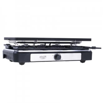Adler Raclette - electric grill AD 6616 Table, 1400 W, Black/Stainless steel