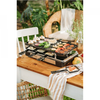 Adler Raclette - electric grill AD 6616 Table, 1400 W, Black/Stainless steel