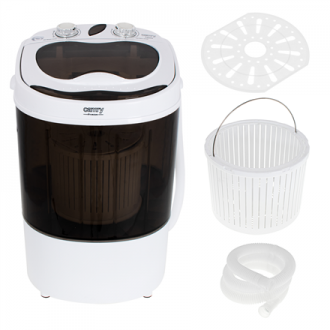 Camry Mini washing machine CR 8054 Top loading, Washing capacity 3 kg, Depth 37 cm, Width 36 cm, White/Gray, Semi-automatic Camry Mini washing machine CR 8054 Top loading, Washing capacity 3 kg, Depth 37 cm, Width 36 cm, White/Gray, Semi-automatic