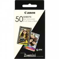 Canon 50 sheets ZP-2030 Photo Paper, White, 5 x 7.6 cm