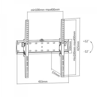 Gembird TV wall mount WM-55T-02 32-55 