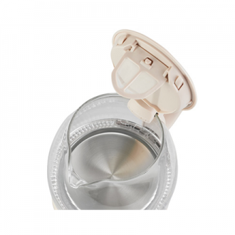 Adler Kettle AD 1283C Electric, 900 W, 1 L, Glass/Stainless steel, 360 rotational base, Cream Adler Kettle AD 1283C Electric, 900 W, 1 L, Glass/Stainless steel, 360 rotational base, Cream