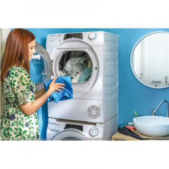 Candy Dryer Machine RO4 H7A1TEX-S Energy efficiency class A+, Front loading, 7 kg, LCD, Depth 46.5 cm, Wi-Fi, White