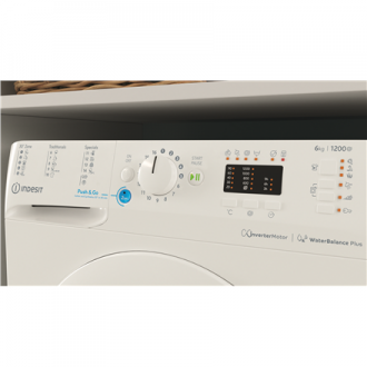 INDESIT Washing machine BWSA 61294 W EU N Energy efficiency class C, Front loading, Washing capacity 6 kg, 1151 RPM, Depth 42.5 INDESIT Washing machine BWSA 61294 W EU N Energy efficiency class C, Front loading, Washing capacity 6 kg, 1151 RPM, Depth 42.5