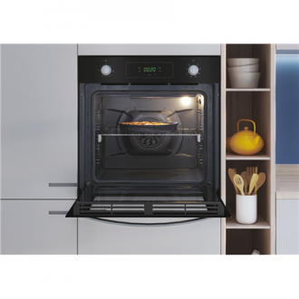 Candy Oven FIDC N625 L 70 L, Electric, Steam, Mechanical control with digital timer, Height 59.5 cm, Width 59.5 cm, Black