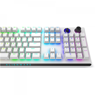 Dell Alienware Tri-Mode AW920K Wireless Gaming Keyboard, RGB LED light, US, Wireless, Lunar Light, Bluetooth, Numeric keypad, CH