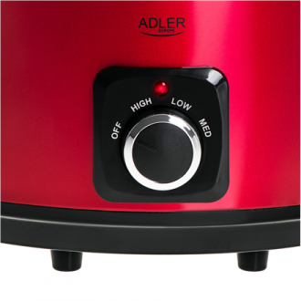 Adler Slow cooker AD 6413r 290 W, 5.8 L, Number of programs 3, Red
