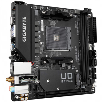 Gigabyte A520I AC Processor family AMD, Processor socket AM4, DDR4 DIMM, Memory slots 2, Number of SATA connectors 4, Chipset AM Gigabyte A520I AC Processor family AMD, Processor socket AM4, DDR4 DIMM, Memory slots 2, Number of SATA connectors 4, Chipset AM