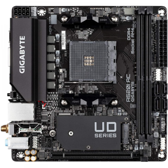 Gigabyte A520I AC Processor family AMD, Processor socket AM4, DDR4 DIMM, Memory slots 2, Number of SATA connectors 4, Chipset AM Gigabyte A520I AC Processor family AMD, Processor socket AM4, DDR4 DIMM, Memory slots 2, Number of SATA connectors 4, Chipset AM